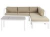 Lounge Set Aluminium weiss 5-Sitzer Auflagen sandbeige MESSINA_932077