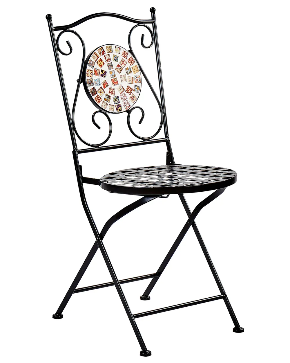 Set di 2 sedie da giardino CASARIO Metallo Nero_919990