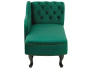 Right-Hand Chaise Longue NIMES Velvet Green_805960