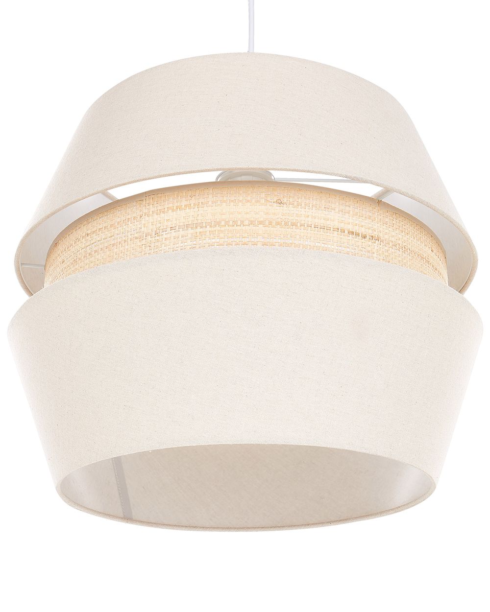 Hängeleuchte ATOYAC Kunstleinen Beige