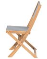Conjunto de 2 sillas de jardín de madera de acacia clara/gris CESANA_716850