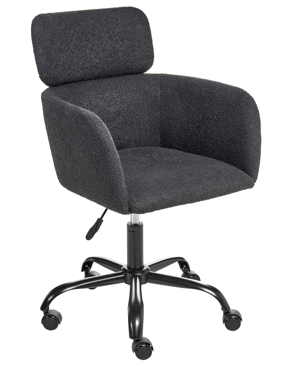 Desk Chair ALENA Boucle Black_996376