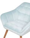 Fotel welurowy jasnoniebieski KARIS_728290