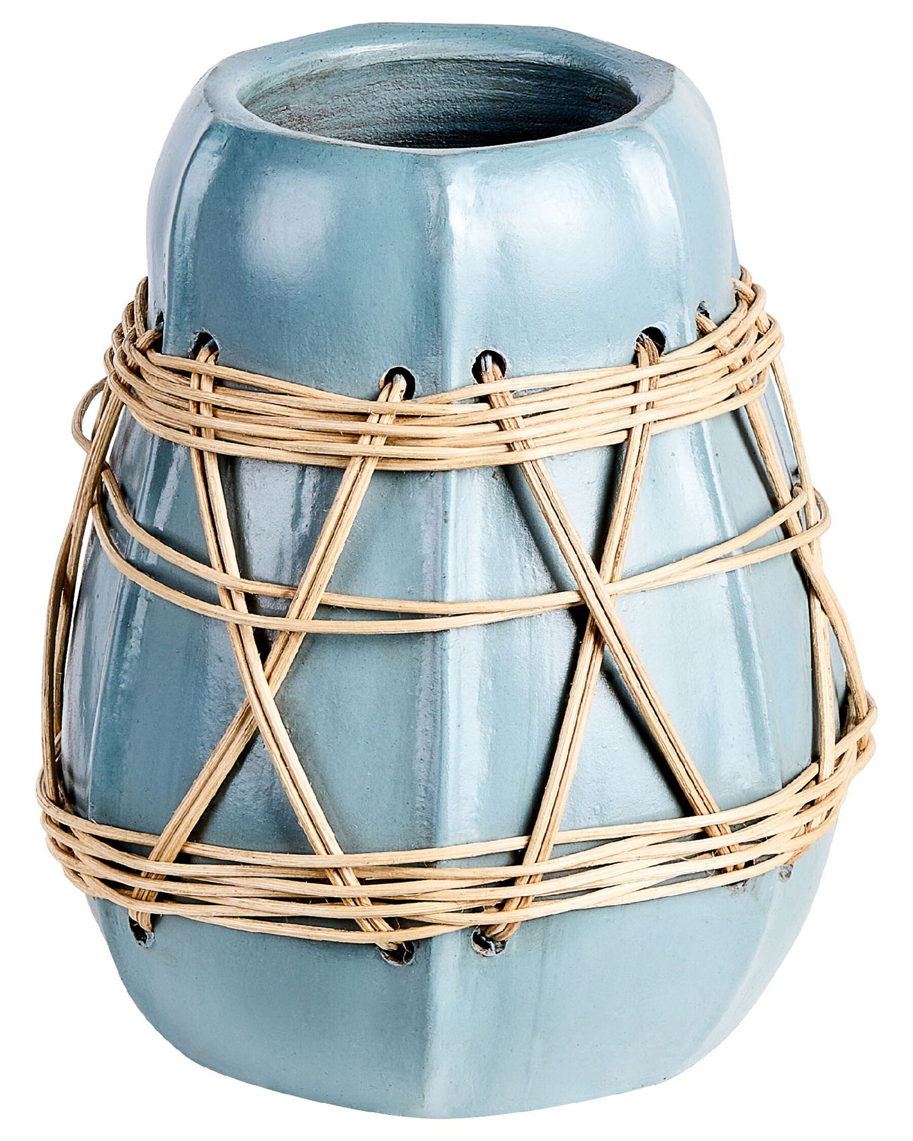 Terracotta Decorative Vase 27 cm Blue KAMERING_849881