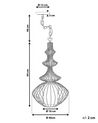 Metal Pendant Lamp Black KOLVA_721513