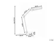 Lampada da scrivania a LED AQUILA con dimmer Argento_1018604