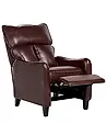 Sillón reclinable ROYSTON Con reposapiés Piel sintética Marrón oscuro