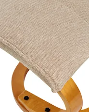 Massage Chair HERO with Footstool Fabric Beige_964760
