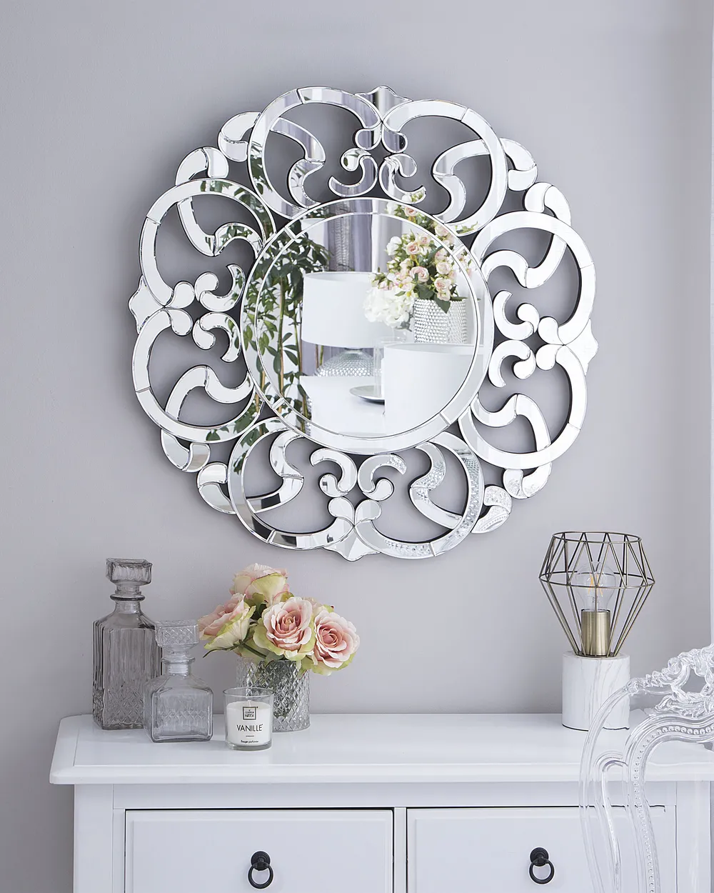 Specchio MORNAIX 70 cm 70 cm Argento_904069