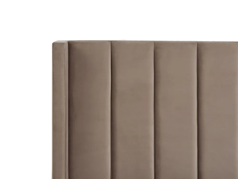 Bed Velvet VILLETTE 180 x 200 cm (EU Super King) Taupe_832657