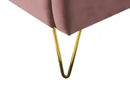 Bett mit Lattenrost Samtstoff AMBILLOU 160 x 200 cm Rosa_819218