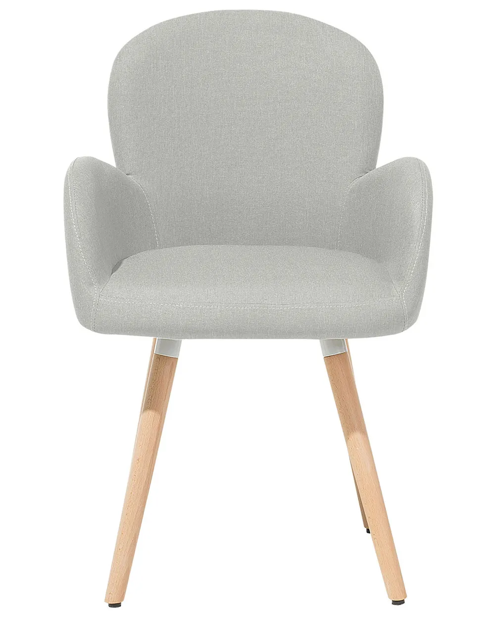 Set of 2 Dining Chairs BROOKVILLE Fabric Light Grey_731282