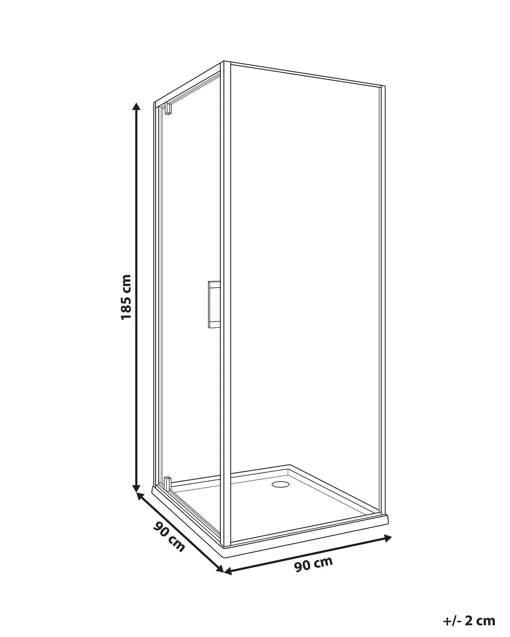 Kabina prysznicowa DARLI 90 x 90 x 185 cm Złoty_944218