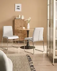 Set med 2 matstolar LECCO Ljusgrå_1185000