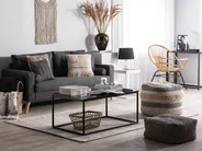 Sofa 2 Seater KALMAR Fabric Dark Grey_755639