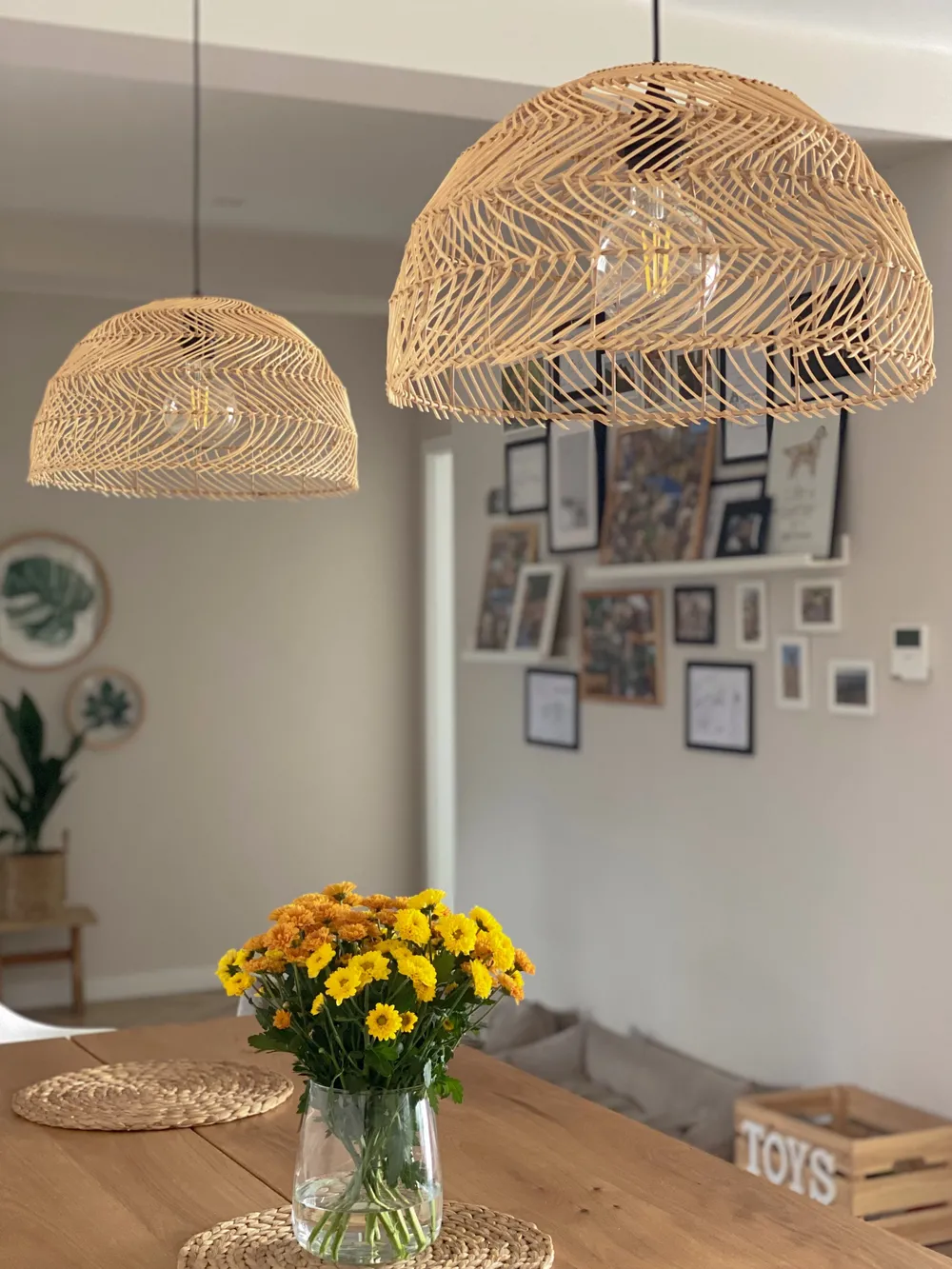 Pendant Lamp SELENGE Rattan Light Brown_811301