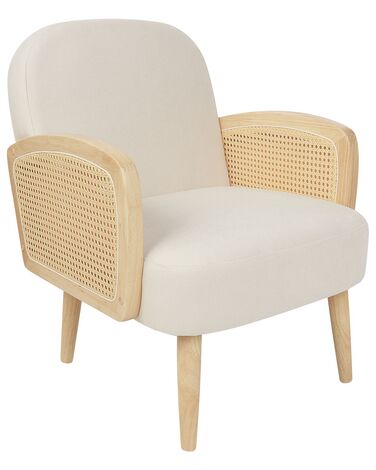 Fabric Armchair Light Wood DVENBERG