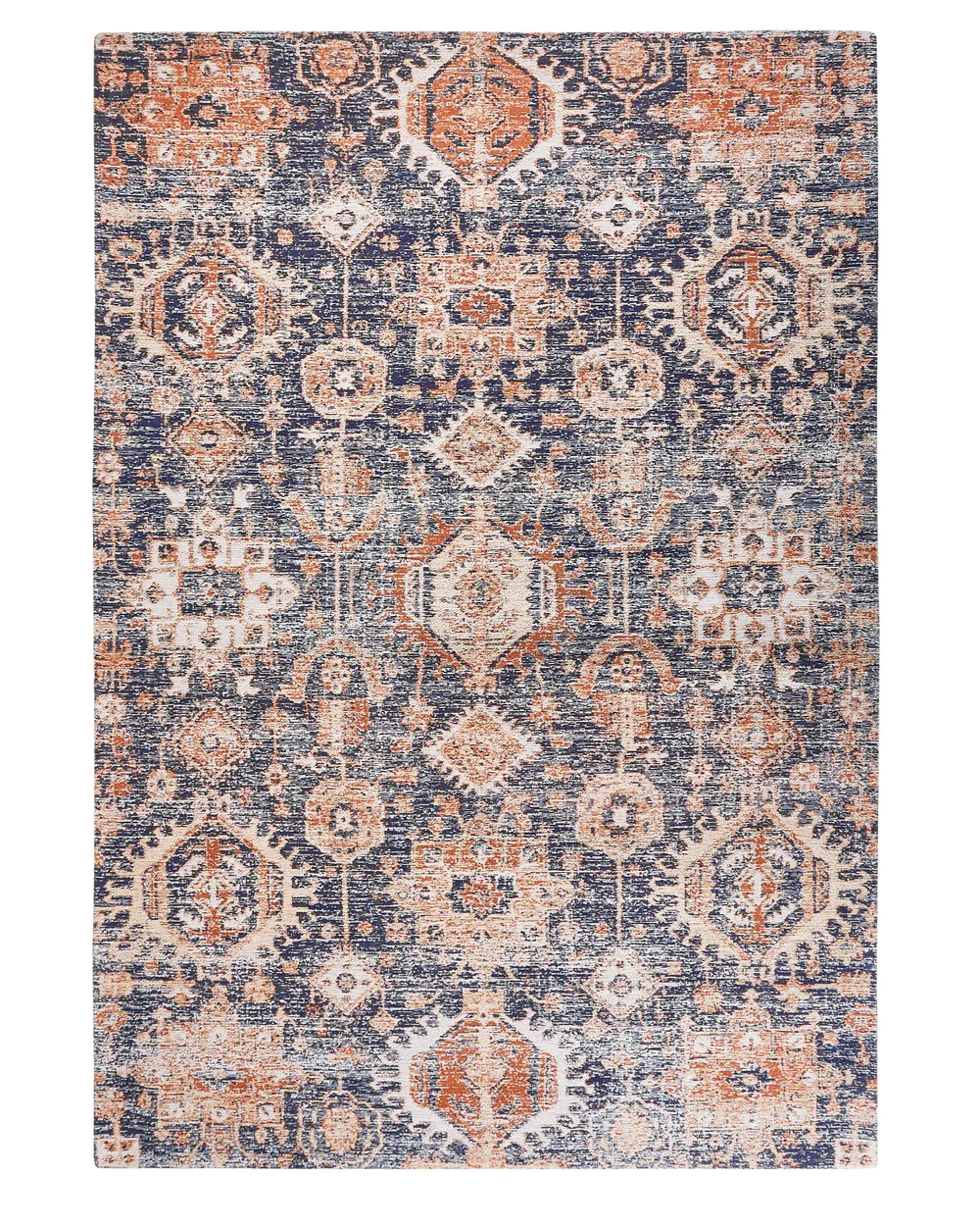 Teppich KURIN Blau 140 x 200 cm Baumwolle