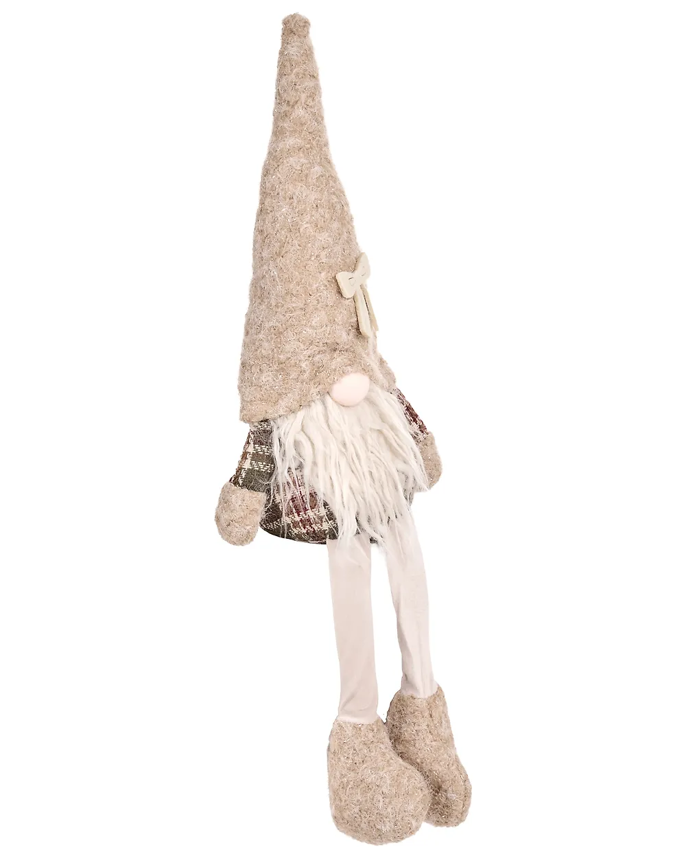 Kétdarabos karácsonyi dekoráció szett ILOMANTSI 35/38 cm Gnóm Bézs_1174059
