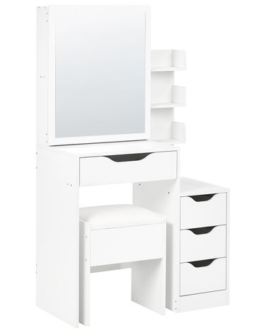 Dressing Table with Mirror and Stool GATINEAU White | Beliani.cz