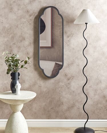 Metal Wall Mirror 36 x 102 cm Black TROUY