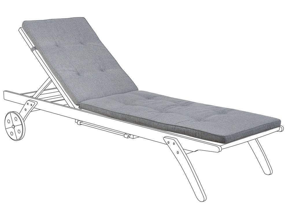 Sun Lounger Pad Cushion Grey CESANA Beliani.cz