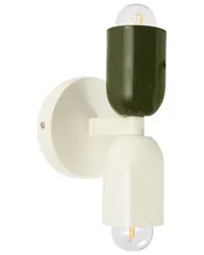 Set di 2 lampade da parete TOPI Metallo Bianco sporco_987480
