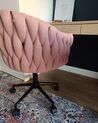 Swivel Office Chair Pink MILAN_933235