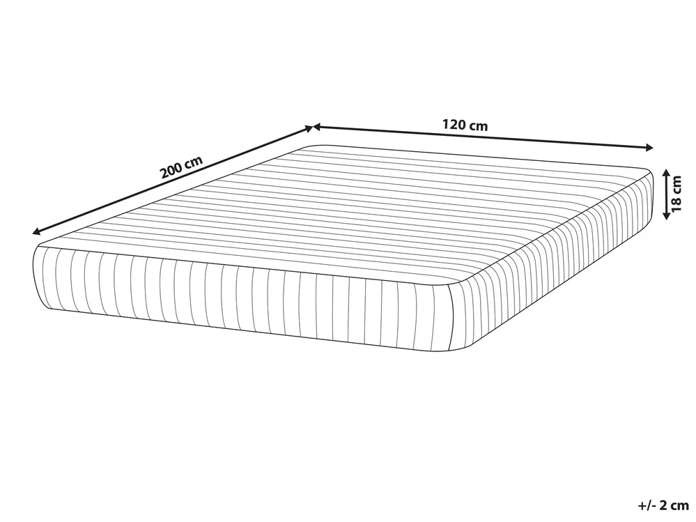 Materac kieszeniowy z pianką termoelastyczną MEMORY HYBRID 7 PLUS H3/4 twardy 120 x 200 cm_1014578
