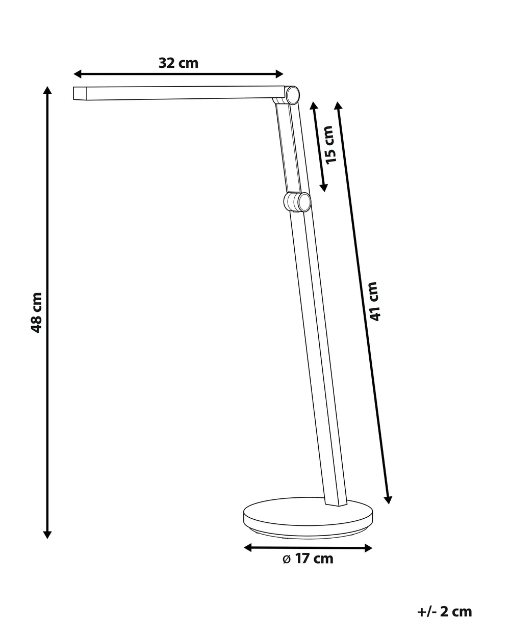 LED Desk Lamp DORADO with Dimmer Metal White_855039