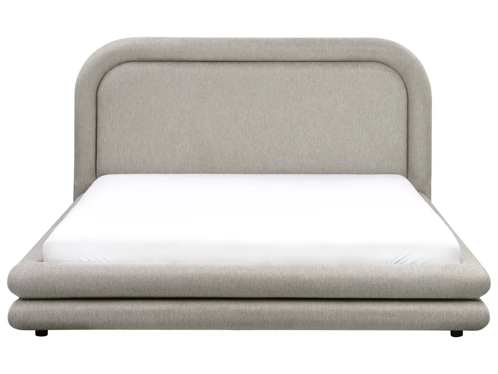 Bed Faux Linen LAVARDENS 160 x 200 cm (EU King Size) Taupe_970937
