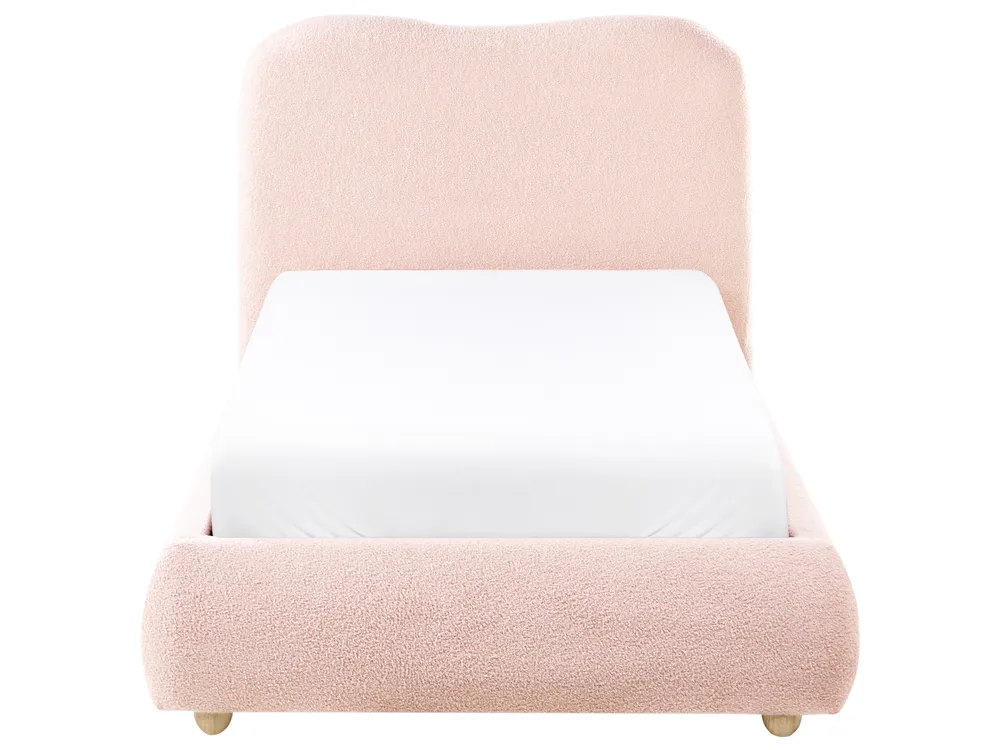 Ottoman Bed BLAGNAC Boucle Pink 90 x 200 cm (EU Single)_1026333