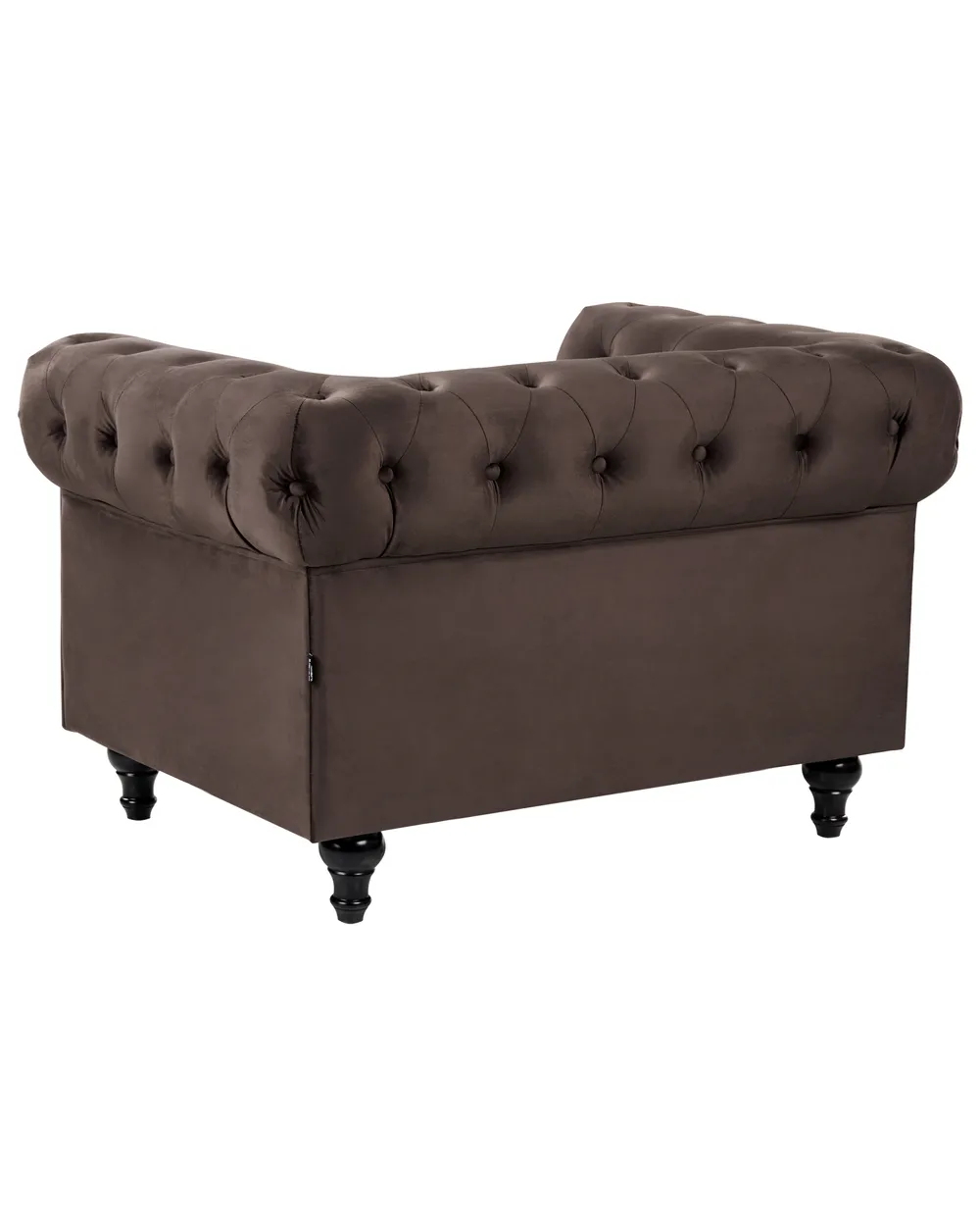Poltrona CHESTERFIELD Velluto Marrone scuro_1064982