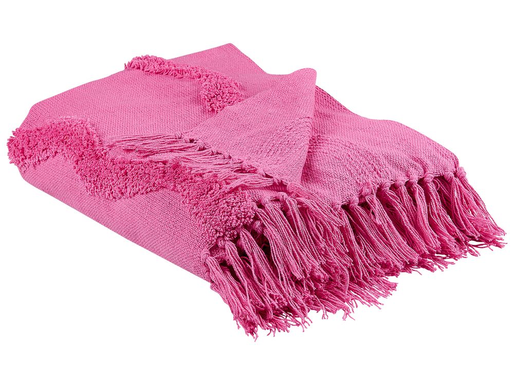 Coperta KHARI Cotone 125 x 150 cm Rosa