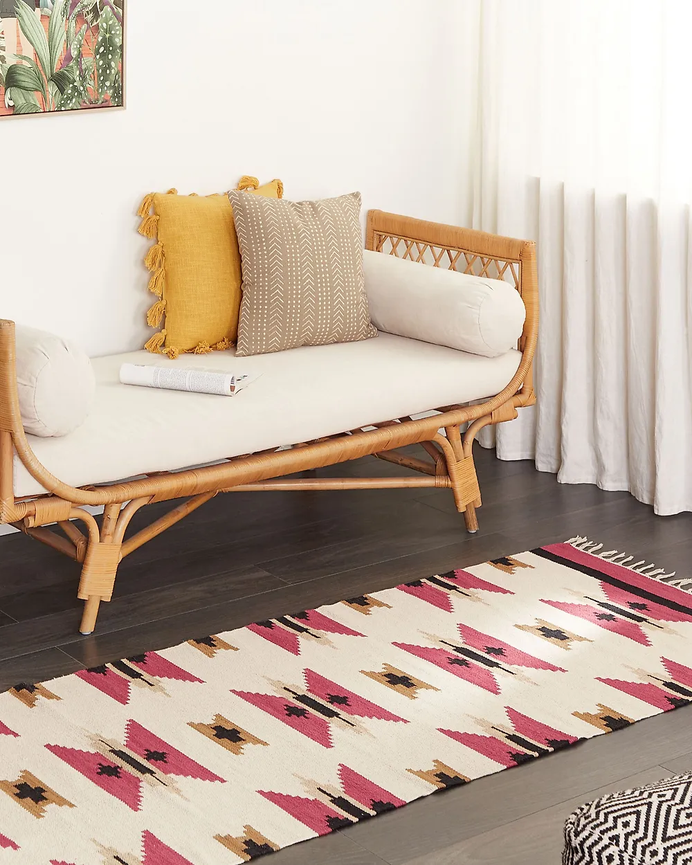 Rug GARNI Multicolour 80 x 300 cm Kilim Cotton_1182380