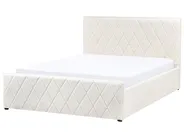 Ottoman Bed ROCHEFORT Boucle Off-White 140 x 200 cm (EU Double)_993748