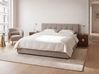 Ottoman Bed LAURESSES Fabric Taupe 180 x 200 cm (EU Super King)