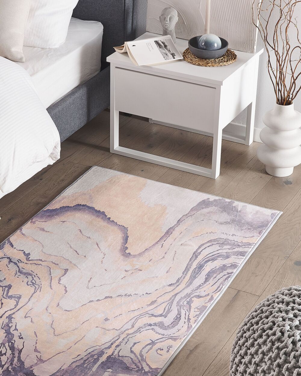 Vloerkleed GEBZE Grijs 80 x 150 cm