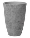 Conjunto de 2 macetas de mezcla de piedra gris ⌀ 43 cm CAMIA_841576