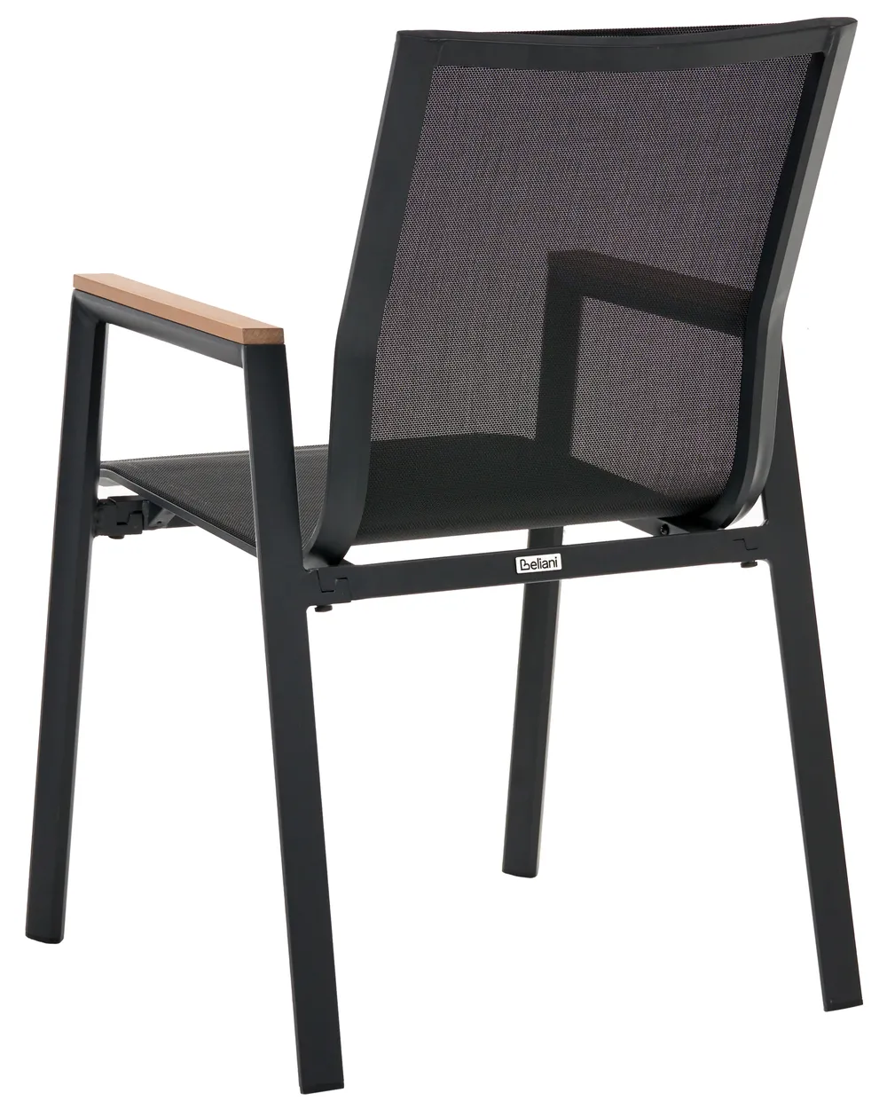 Garden Dining Set 4 Seater TIANO Metal Black_1025631