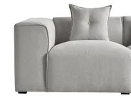 Corner Sofa 3 Seater DOLVA Fabric Light Grey Left Hand_745531