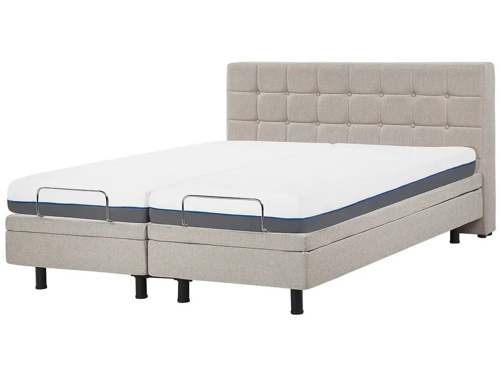 Letto regolabile Tessuto DUKE 180 x 200 cm Beige_798040