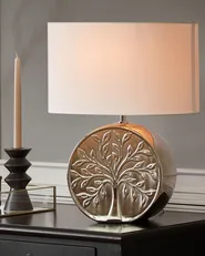 Table Lamp KHERLEN Ceramic Silver_822565