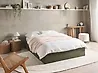 Ottoman Bed without Headboard DINAN Boucle Dark Green 140 x 200 cm (EU Double)