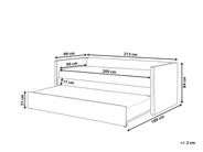 Rozkládací postel Umělý samet TROYES 90 x 200 cm Světle modrá_837068