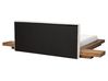 Letto matrimoniale legno chiaro con testata in bouclé con LED 160 x 200 cm ZEN_931183