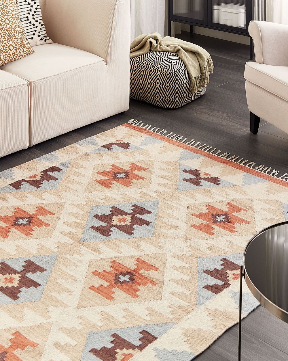 Rug DILIJAN Multicolour 160 x 230 cm Kilim Cotton