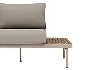 Garden Corner Sofa with Table 5 Seater FIVIZZANO Acacia Wood Beige_1159268