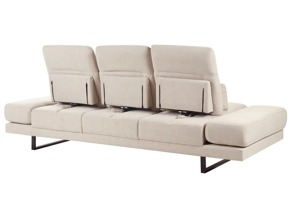 Sofa 3 Seater IKAST Fabric Light Beige_971273