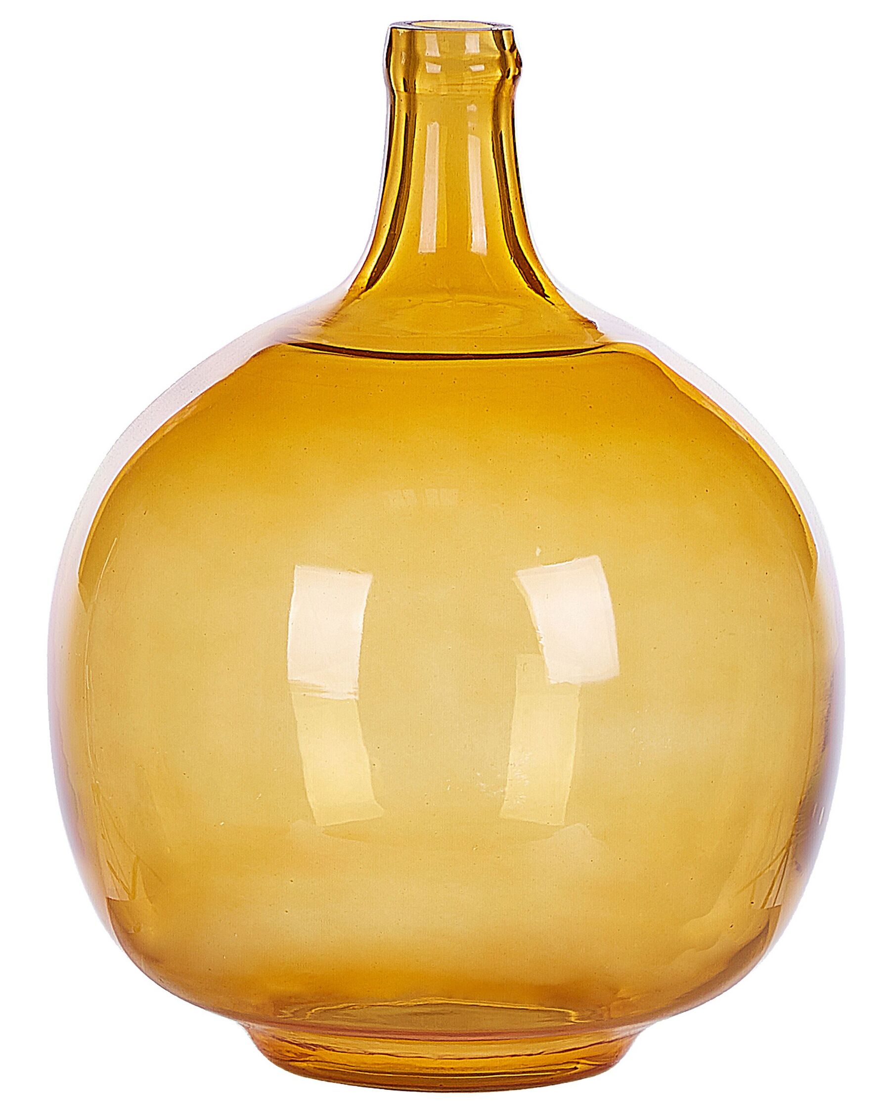 Glass Decorative Vase 34 cm Orange GOSHT_823736